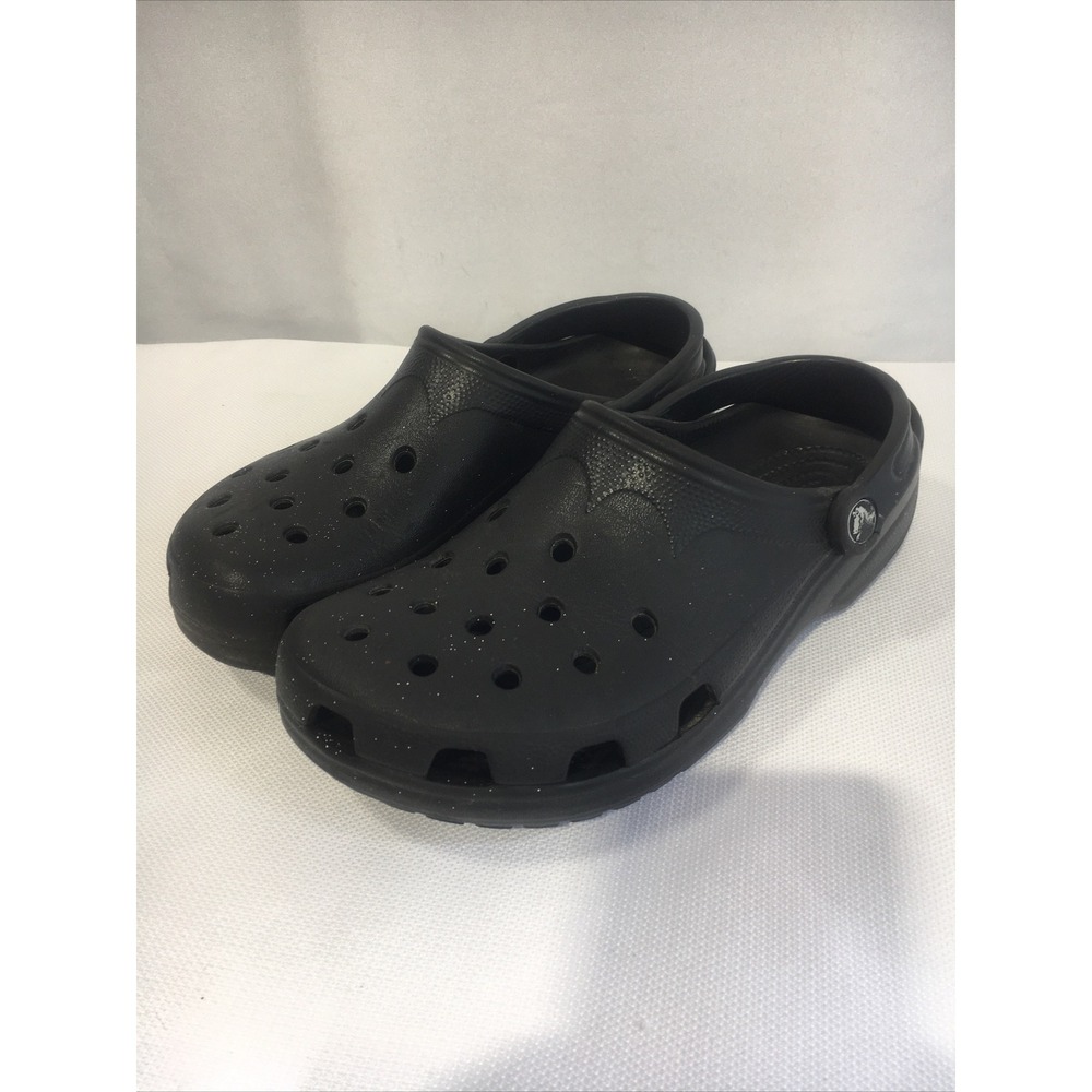 CROCS Classic Clog Slip On Clogs Shoes BLACK Unisex / Men's 6 Women's 8